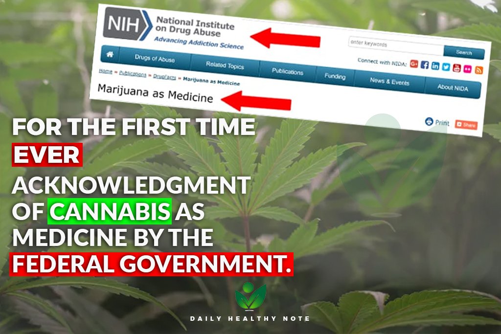 For the First Time Ever, the Federal Govt is Referring to Marijuana as Medicine